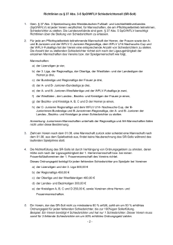 Richtlinien zu § 37 Abs. 3-5 SpO/WFLV Schiedsrichtersoll (SR