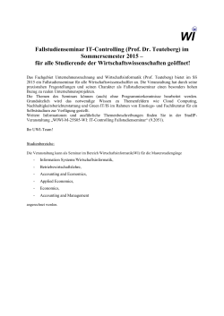 Themenauswahl IT Controlling Seminar SS2015 ( PDF , 233 kB )