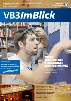Jetzt bewerben! - Volksbank Dreil&auml;ndereck