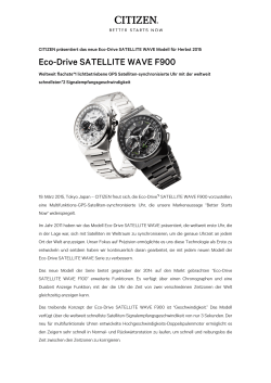 Eco-Drive SATELLITE WAVE F900