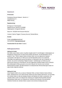 Impressum Haftungsausschluss