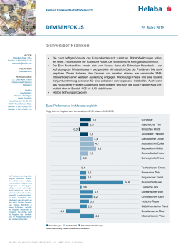 Devisenfokus: Schweizer Franken (25.03.2015 | PDF, 507