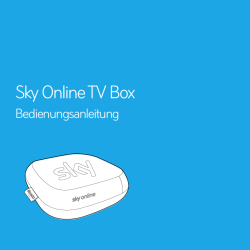 Bedienungsanleitung Sky Online TV Box