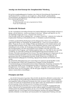 Auszüge aus dem Konzept der Jenaplanschule Nürnberg