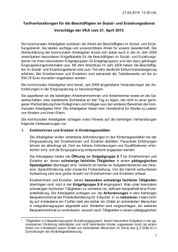 Vorschläge der VKA vom 21. April 2015