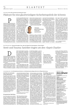 Bündner Tagblatt, 20.5.2015 - Bündner Offiziersgesellschaft