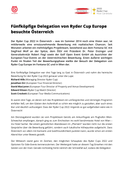 Fünfköpfige Delegation von Ryder Cup Europe