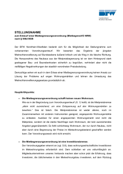 Mietpreisbegrenzungsverordnung - BFW Landesverband Nordrhein