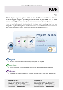 PLANTA Projektmanagement-Systeme GmbH ist einer der