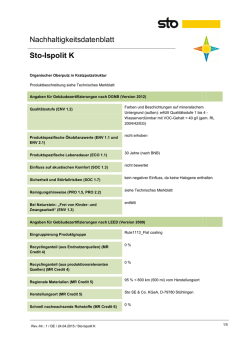 Nachhaltigkeitsdatenblatt Sto