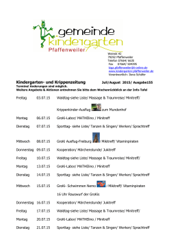 Aktuelle Kindergartenzeitung - pdf