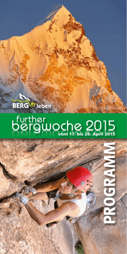 Programmheft 2015 - Further Bergwoche