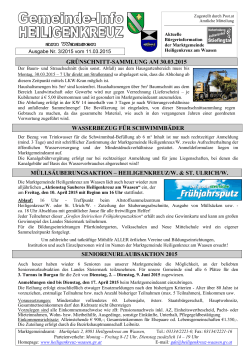 Gemeinde-Info Nr. 3/2015 v. 11.3.2105