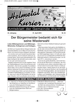 Amtsblatt der Gemeinde Werther