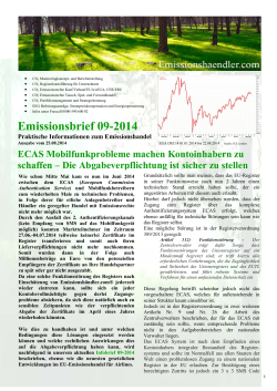 Infobrief 09-2014 - Emissionsh&auml;ndler