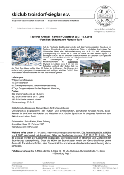 Tauferer Ahrntal - Familien-Ostertour 29.3. - 5.4.2015