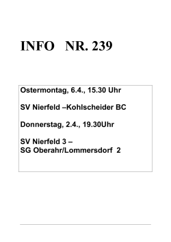 INFO 239 - SV Nierfeld 1929