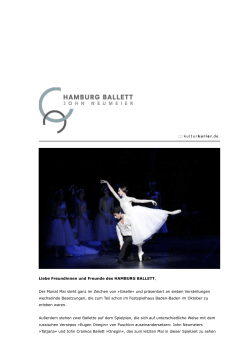 Newsletter Mai - Hamburg Ballett
