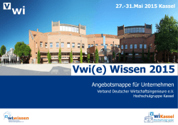 Vwi(e) Wissen 2015 - VWI Hochschulgruppe Kassel eV