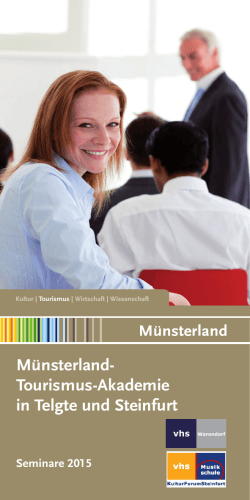 Programm Münsterland Tourismus Akademie 2015