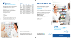 Wir freuen uns auf Sie! TENA Fortbildungen 2015