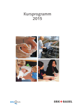 Kursprogramm 2015 - Schweizerisches Rotes Kreuz