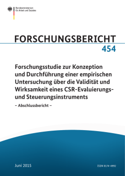 Forschungsstudie zur Konzeption und Durchführung einer