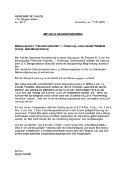 Bebauungsplan "Vallstedt-Ortsmitte"