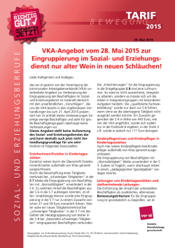 ver.di: VKA-Angebot vom 28. Mai 2015