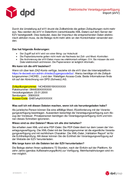 Elektronische Veranlagungsverfügung Import (eVV)