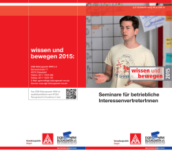 Bildungsprogramm 2015 für Betriebsräte PDF