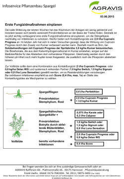 Infoservice Pflanzenbau Spargel + + + +