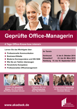Geprüfte Office-Managerin www.akadsek.de