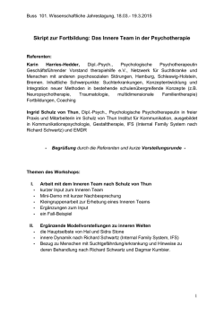 Skript zur Fortbildung: Das Innere Team in der Psychotherapie