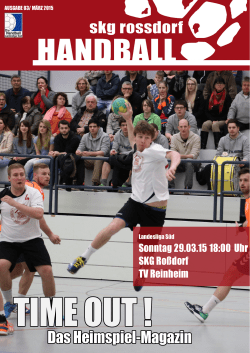 HANDBALL BENEFIZ-SPIEL TGS Seligenstadt SKG Ro&szlig;dorf