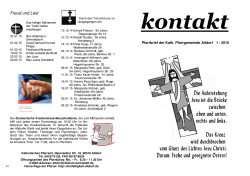 "Kontakt" (Ausgabe 1/2015) - Katholische Pfarrgemeinde Heiligste
