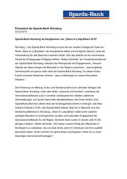 Pressemitteilung der Sparda Bank Nürnberg