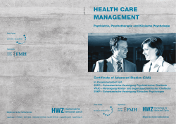 HEALTH CARE MANAGEMENT - (AFP/FPV) psy