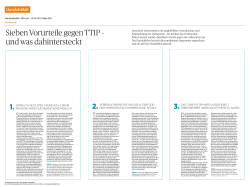 Handelsblatt: Sieben Vorurteile gegen TTIP