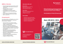 Informationsflyer - Universit&auml;t Bremen