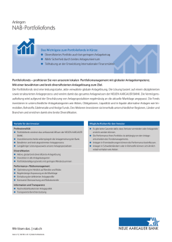 NAB-Portfoliofonds - NAB Neue Aargauer Bank