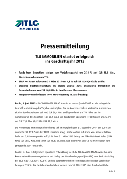 Pressemitteilung - TLG Immobilien GmbH
