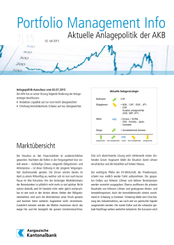 Portfolio Management Info - Aargauische Kantonalbank
