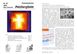 2015, März - Mai - Protestantische Pfarrei am Potzberg