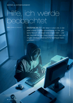 Hilfe, ich werde beobachtet