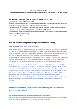 Dr. Stefan Schwarzer, Prof. Dr. Ilka Parchmann (IPN, Kiel