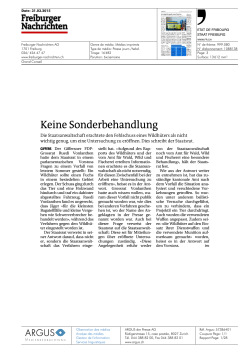 Date: 31.03.2015 Freiburger Nachrichten AG Genre