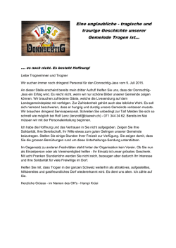 Eine unglaubliche - tragische und traurige