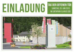 Einladung  - Spinnerei Linthal AG