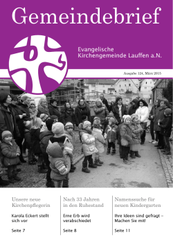 Ausgabe 124, März 2015 - Ev. Kirchengemeinde Lauffen
